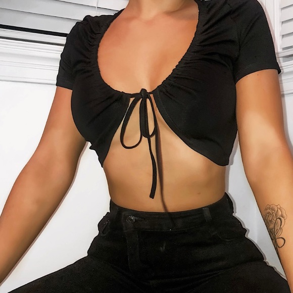 Black Tie Top - Picture 1 of 2